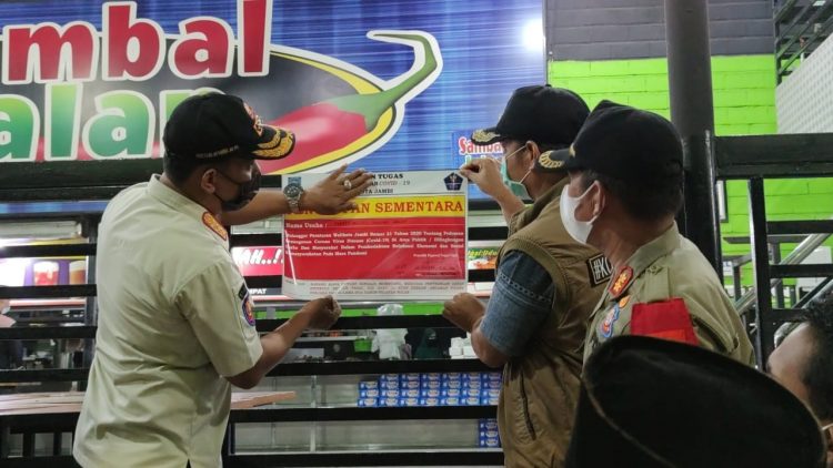 Langgar Prokes RM Sambal Lalap Disegel/ (Foto:jambidaily.com)