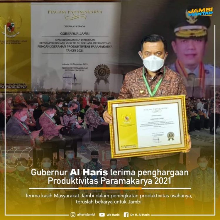 Al Haris Terima Penghargaan Paramakarya 2021