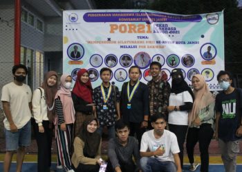 Panitia Pekan Olahraga Rayon (POR) cabang olahraga Futsal Pergerakan Mahasiswa Islam Indonesia (PMII) Rayon Dakwah, Komisariat Universitas Islam Negeri Sulthan Thaha Saifuddin (UIN STS) Jambi/ist