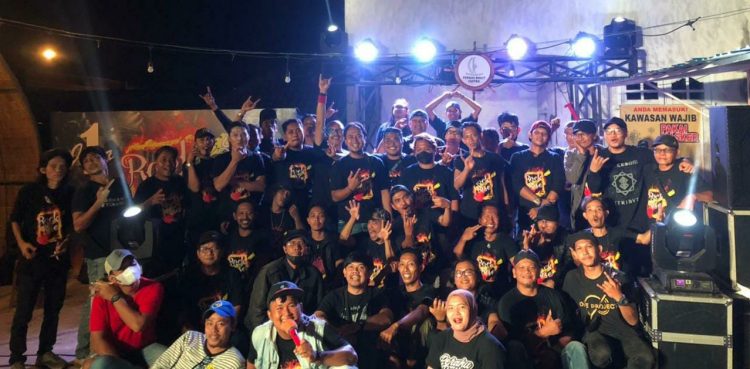 Empat group band rock legendaris Jambi (Satu Jiwa band, Enjoy Band, Greget Band dan Skip Crew Band) Senin Malam (6/12/2021) Foto: Oleng