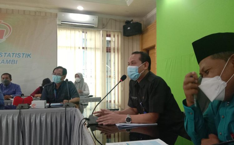 Press Realis di Kantor BPS provinsi Jambi, Senin 3 Januari 2022 (Foto: Meli)