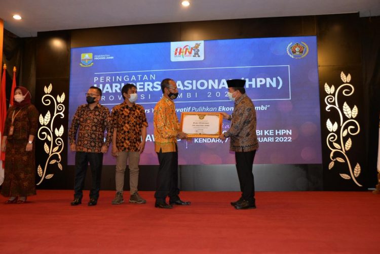 Al Haris pada acara Peringatan Hari Pers Nasional (HPN) Tingkat Provinsi Jambi Tahun 2022/ ist