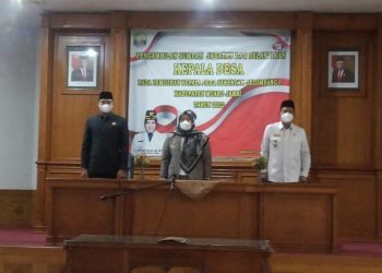 Ketua DPRD Muaro Jambi Hadiri Acara Pengambilan Sumpah Jabatan 54 Kades Terpilih