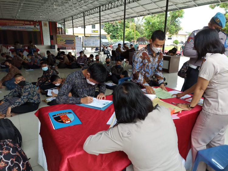 Banyaknya peserta yang mendaftar sebagai anggota Polri di Kabupaten Deli Serdang./ AMPAR
