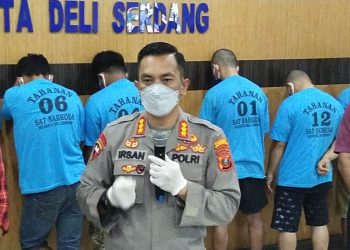 Kombes Pol Irsan Sinuhaji SIK MH laksanakan Press Release terkait Pengungkapan  kasus jaringan Narkoba antar Provinsi/AMPAR
