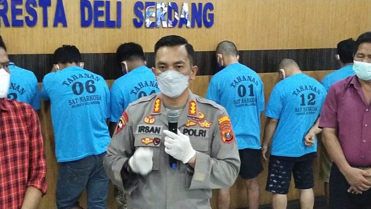 Kombes Pol Irsan Sinuhaji SIK MH laksanakan Press Release terkait Pengungkapan  kasus jaringan Narkoba antar Provinsi/AMPAR