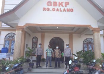 Polsek Galang Polresta Deli Serdang lakukan pengamanan pelaksanaan  ibadah kebaktian  Gereja  di wilayah Kecamatan Galang Kabupaten Deli Serdang/AMPAR