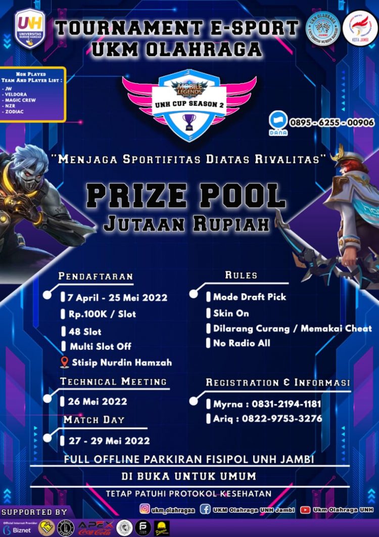 UKM Olahraga UNH Jambi Gelar Tournament E-sport