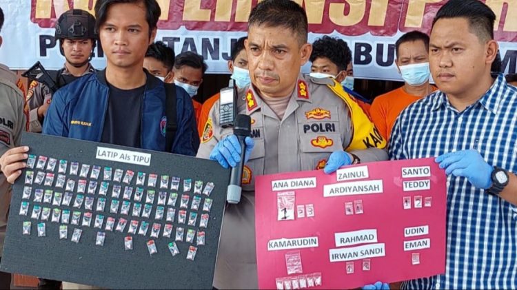 Barang Bukti Yang Diperlihatkan Dalam Press Realise Dipimpin Kapolres Tanjab Timur AKBP Andi M Ichsan/ AMPAR