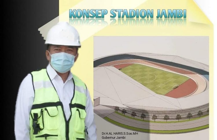 Konsep Rancangan Stadion Sepak Bola Jambi, Atapnya Mencerminkan Lacak Jamb/ doc.ist
