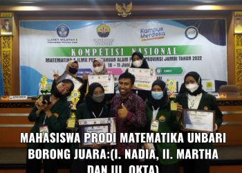 Mahasiswa Unbari Borong 3 Juara di KN-MIPA PTS Se-provinsi Jambi/doc.ist