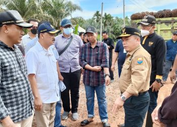 Gubernur Jambi, Al Haris meninjau ruas jalan Siau di Kecamatan Sabak Timur, Kabupaten Tanjung Jabung Timur/ Foto: Riky Ganteng