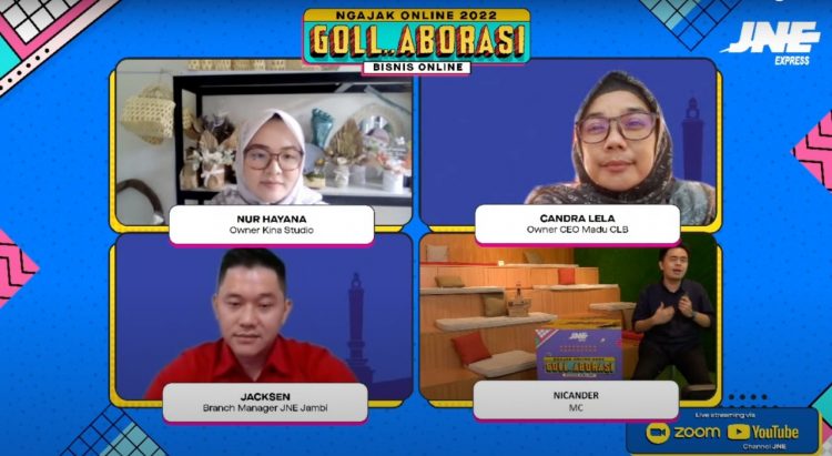 Menyambut Era Post Normal, JNE Dukung UMKM Jambi di JNE Goll Aborasi Bisnis Online 2022/ ist