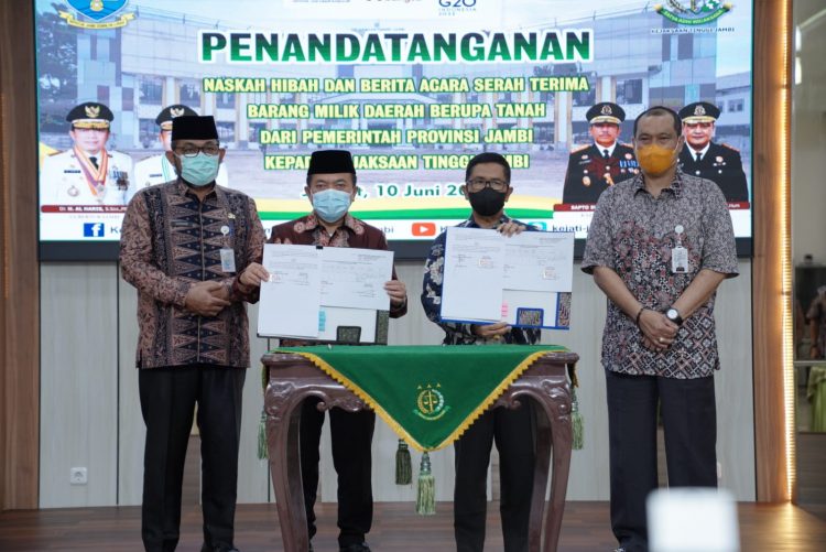 Pemprov Jambi Hibahkan Tanah ke Kejati, Nilainnya Pantastis Rp12 Miliar lebih/ ist.doc
