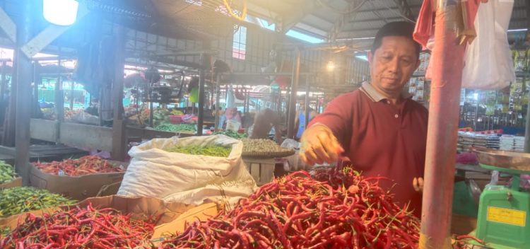 Pedagang Cabai Pasar Angso Duo Jambi/ Foto: Meli/AMPAR