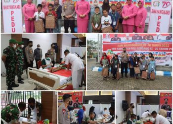 Polresta Deli Serdang menggelar berbagai kegiatan sosial Bakti Kesehatan./ doc.ist