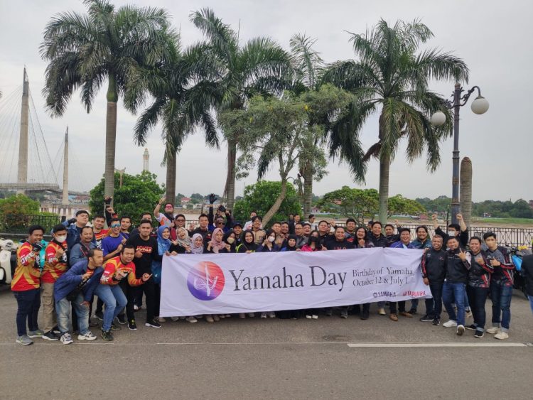Komunitas Bikers Dalam Rangka Yamaha Day Berkumpul di Pojok Kopi Dusun Muaro Jambi/ doc.ist