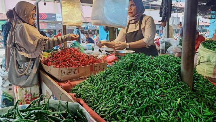 Pedagang cabai di Pasar Angso Duo Jambi/ AMPAR