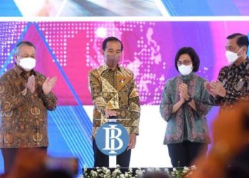 Presiden Joko Widodo meluncurkan KKP Domestik dan QRIS Antarnegara./ doc.ist