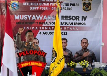 Wakapolresta Deli Serdang AKBP Agus Sugiyarso, S.I.K. menghadiri pelaksanaan kegiatan Dzikir dan Tabligh Akbar./ AMPAR