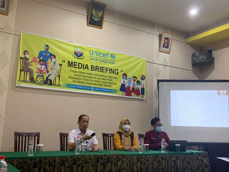 Dinkes Provinsi Jambi - Unicef Gandeng Media Sosialisasikan Bahaya Campak dan Rubella./ AMPAR
