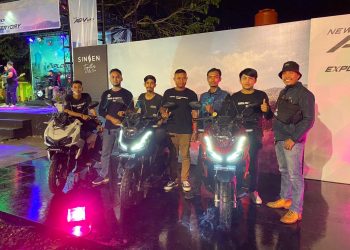 Komunitas pecinta skutik penjelajah Jalanan yaitu Honda ADV Indonesia (HAI) Jambi./ doc.ist