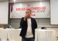 Kepala OJK Provinsi Jambi, Yudha Nugraha Kurata dalam acara Media Gathering di Kota Jambi, Sabtu (24/09/2022) malam/ doc.ist