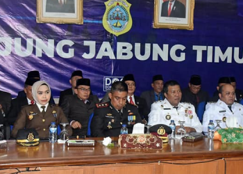 Pemkab Tanjab Timur Beserta Jajarannya Ikuti Peringatan Detik-Detik Proklamasi Secara Virtual./doc.ist
