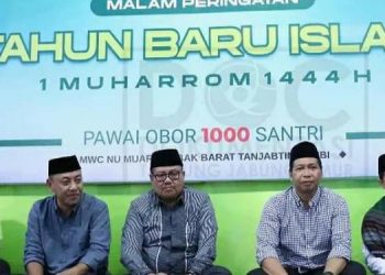 Pemerintah Kabupaten Tanjung Jabung Timur Gelar Pawai Obor Bersama Ratusan Santri./ doc.ist