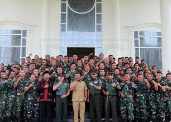 Bupati Romi, Dampingi Kasrem 042/Gapu Buka Kegiatan Karya Bhakti./ doc.ist