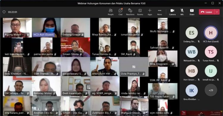 PT Sinsen Gelar Webinar bersama YLKI./ doc.ist