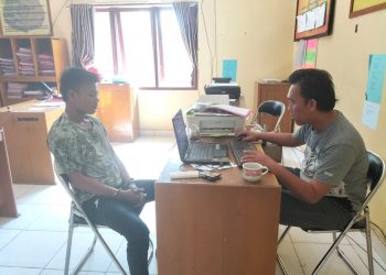 Pelaku Saat di interogasi./ AMPAR