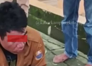 Pelaku saat di amankan warga /Foto: screenshot IG K3