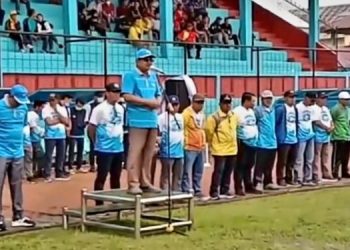 Anwar Sadat buka secara resmi Kejuaraan Sepak Bola Bupati Cup Tahun 2022./ DOC.IST