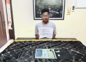 Tim Macan Polres Merangin berhasil meringkus seorang pria IS, terkait penyalahgunaan Narkotika/ Foto; Ade