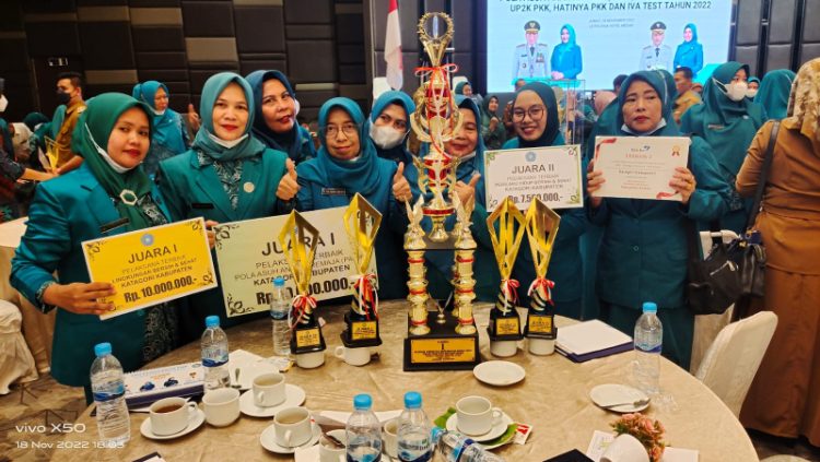 TP PKK Kabupaten Asahan berhasil meraih sejumlah penghargaan dalam lomba PKK tingkat Provinsi Sumatera Utara (Provsu)./ AMPAR