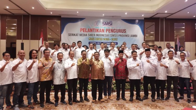 Pengurus Serikat Media Siber Indonesia (SMSI) Provinsi Jambi periode 2022 -2027./ DOC.IST
