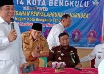 Sosialisasi pencegahan penyalahgunaan narkoba tingkat SMP bertempat di SMP Negeri 14 Kota Bengkulu./ DOC.IST