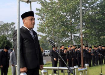 Sekretaris Daerah Kabupaten Tanjung Jabung Timur Sapril menjadi inspektur upacara Hari Kesaktian Pancasila Tahun 2022./ DOC.IST
