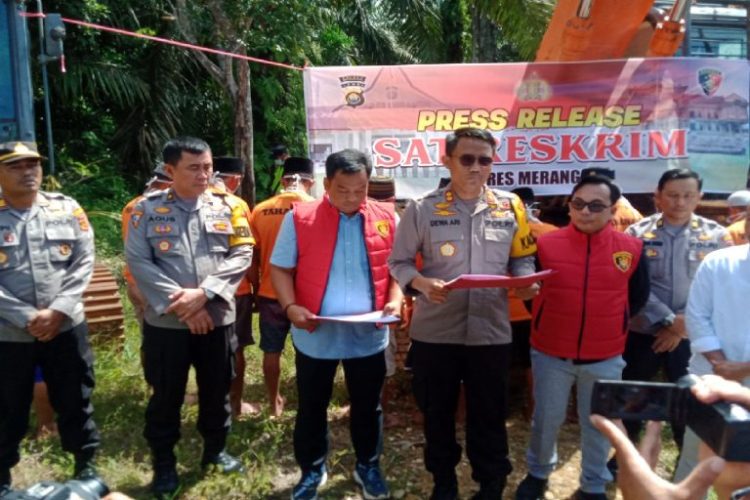 Polres Merangin Saat Press Release./ AMPAR