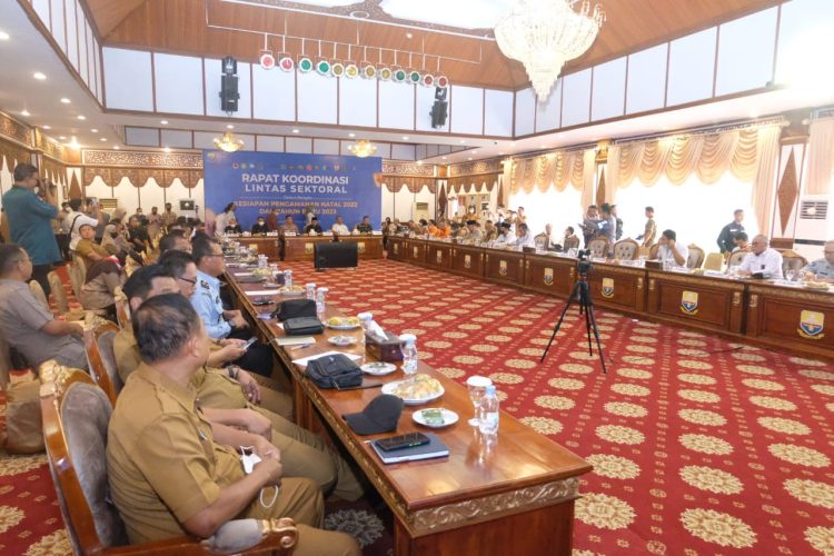 Rapat Kordinasi (Rakor) Lintas Sektoral Provinsi Jambi dalam rangka Pengamanan Natal 2022 dan Tahun Baru 2023, Selasa (20/12/2022)/foto: Humas polda jambi