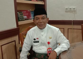 Jangcik Mohza, Ketua Panitia HUT ke 66 Provinsi Jambi saat ditemui Ampar.id di ruang kerjasnya/ (Foto: Melly /ampar)