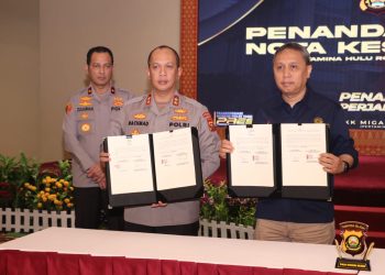 KK Migas dan Polda Sumsel Lakukan Penandatanganan PKS/ (Foto: Dok.Humas SKK Migas)