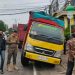 Angkutan Batubara di Provinsi Jambi saat terjaring melintasi jalan dalam kota jambi/ (Foto: Meli/ Ampar)