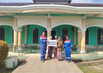KKKS Pertamina EP Adera Field Serahkan Bantuan Pembangunan Masjid Al-Muttaqin/ (Humas SKK Migas)