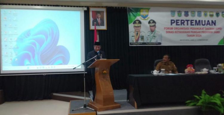 Wagub Jambi, Abdullah Sani hadiri forum OPD Dishanpan, Selasa (14/2). Foto: Meli/ Ampar