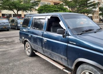 Polisi amankan mobil Isuzu Panther yang diduga melakukan modifikasi tangki minyak di SPBU Pall 7 Kenali Asam, Kota Baru/ Foto: Humas Polda Jambi