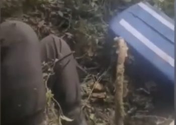 Beredar video helikopter yang ditumpangi Kapolda Jambi mendarat di hutan Kerinci. Foto: Tangkapn layar