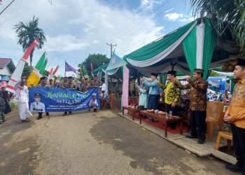Anggota DPRD Provinsi Jambi sekaligus Ketua Fraksi Golkar, Ivan Wirata menghadiri undangan MTQ Ke - 8 Tingkat Desa. Foto: Afm