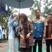 Ketua TP PKK Provinsi Jambi, Hesti Haris saat membuka stand bazzar JEE 2023/ Foto: Alan